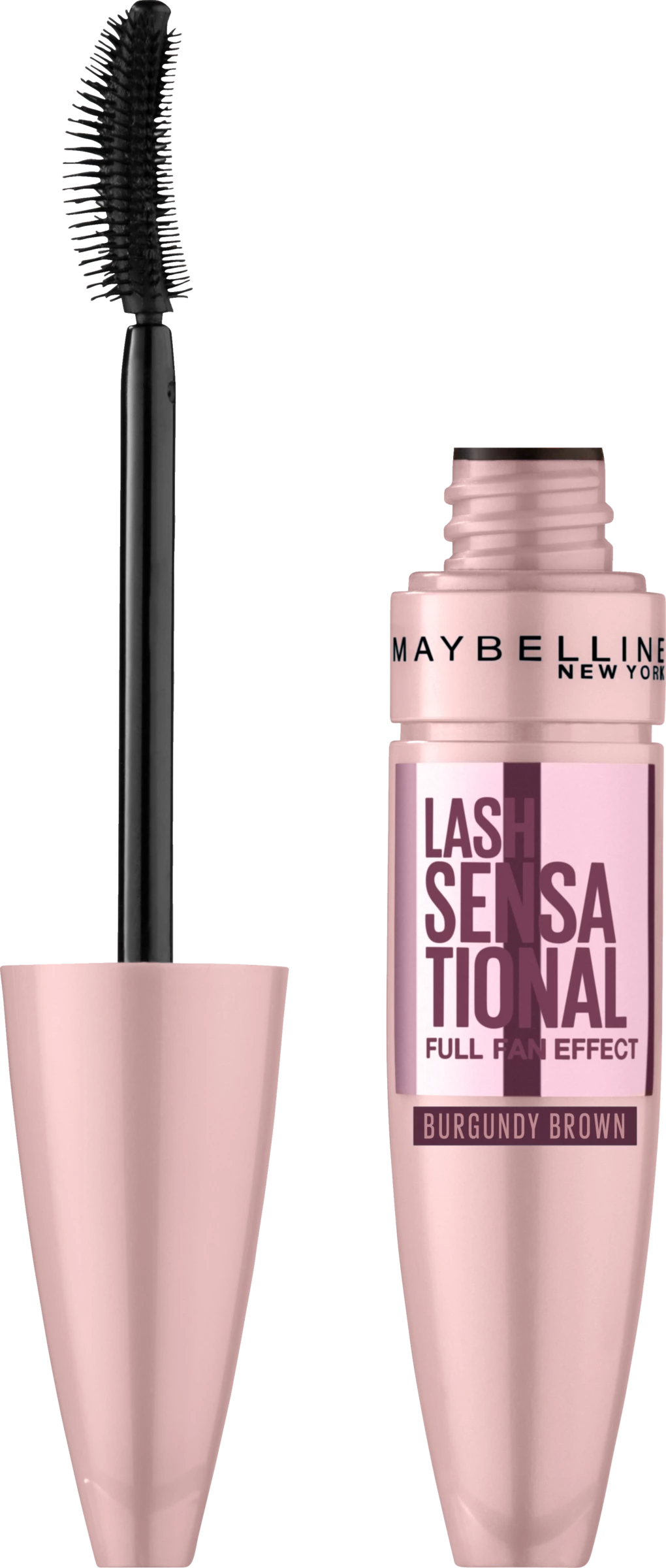 Maybelline New York Lash Sensational Voller-Wimpern-Fächer Mascara In Burgundy Brown – Bild 2