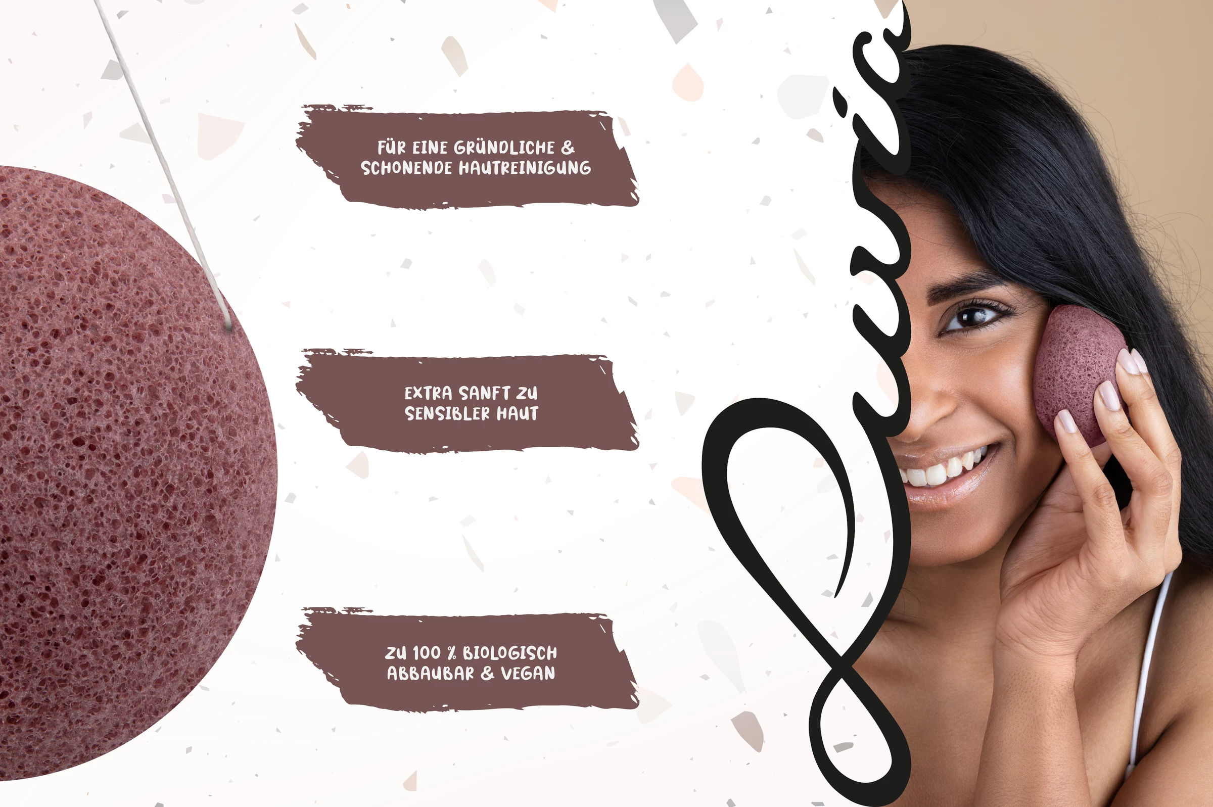 Luvia Cosmetics Konjac Schwamm - Set Red Clay – Bild 5