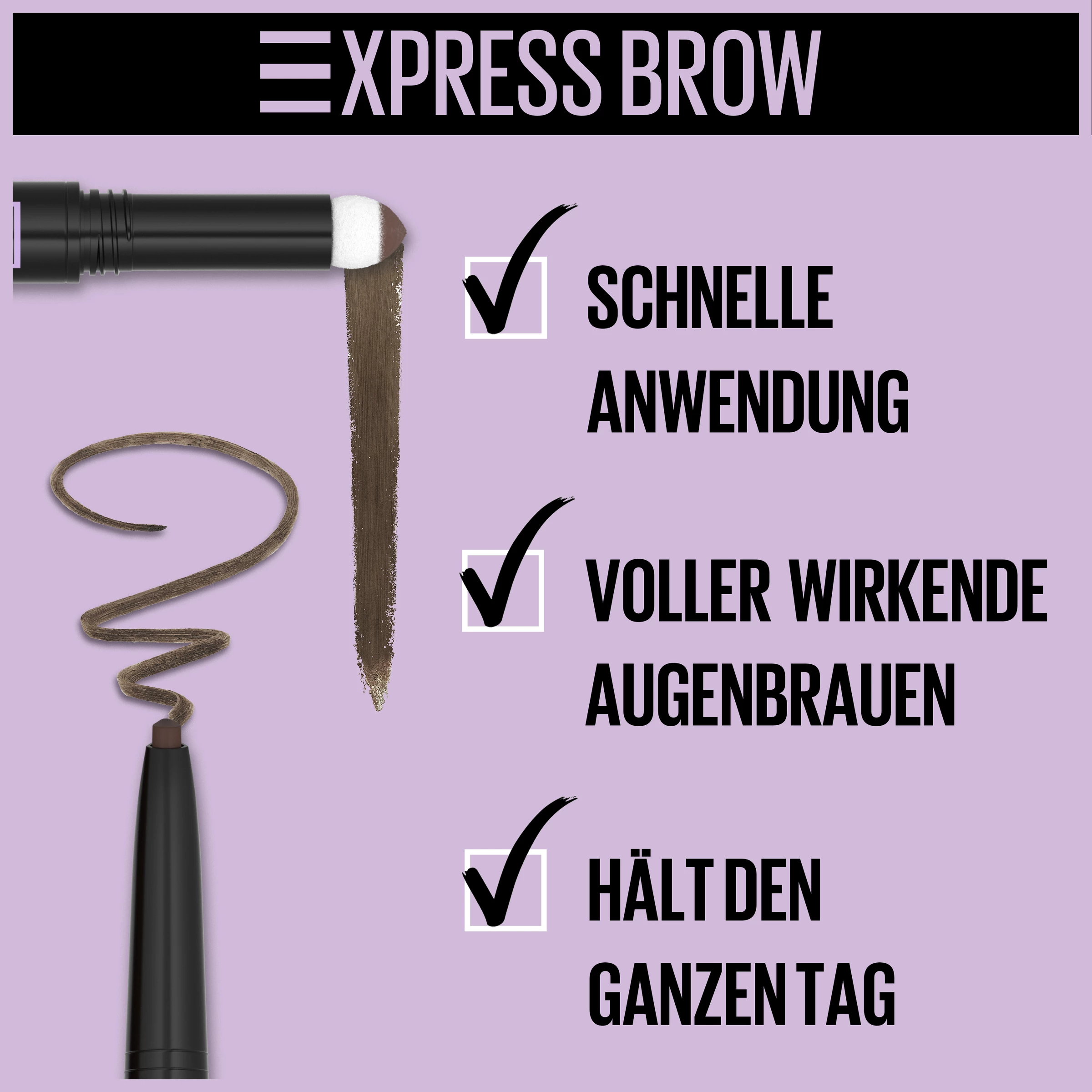 Maybelline New York Augenbrauenstift Express Brow Satin 00 Light Blond – Bild 5