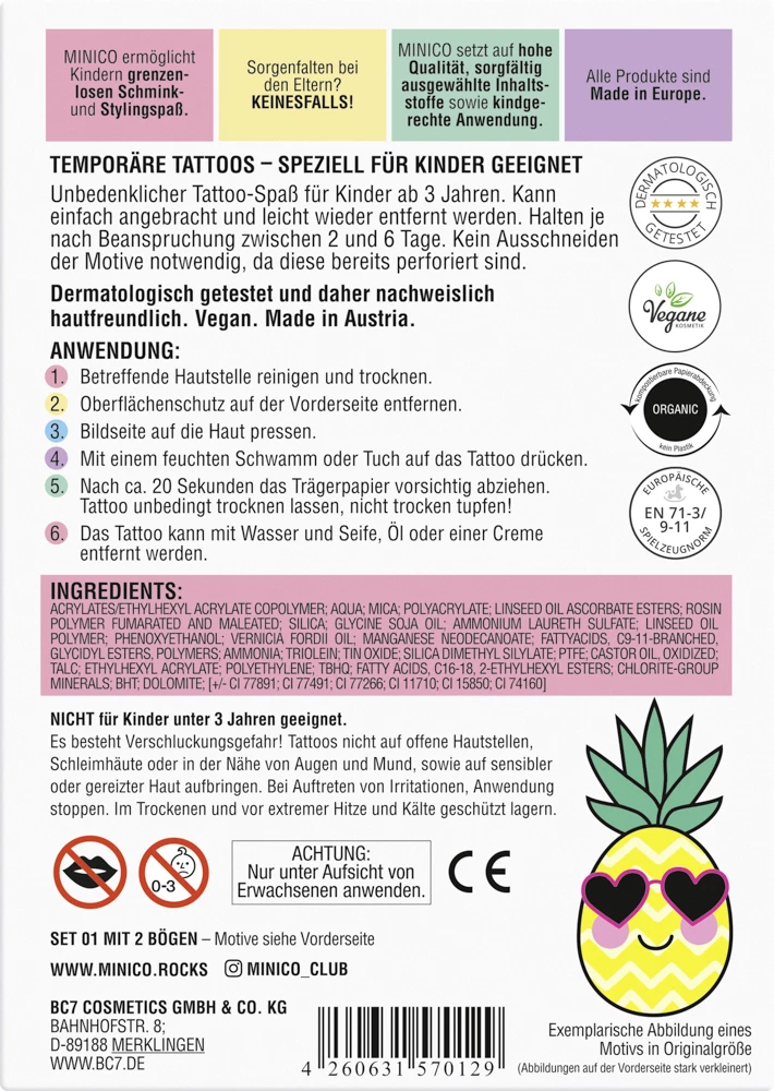 MINICO Temporäre Tattoos SET 01 – Bild 4