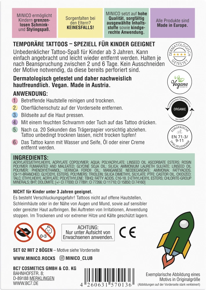 MINICO Temporäre Tattoos SET 02 – Bild 2