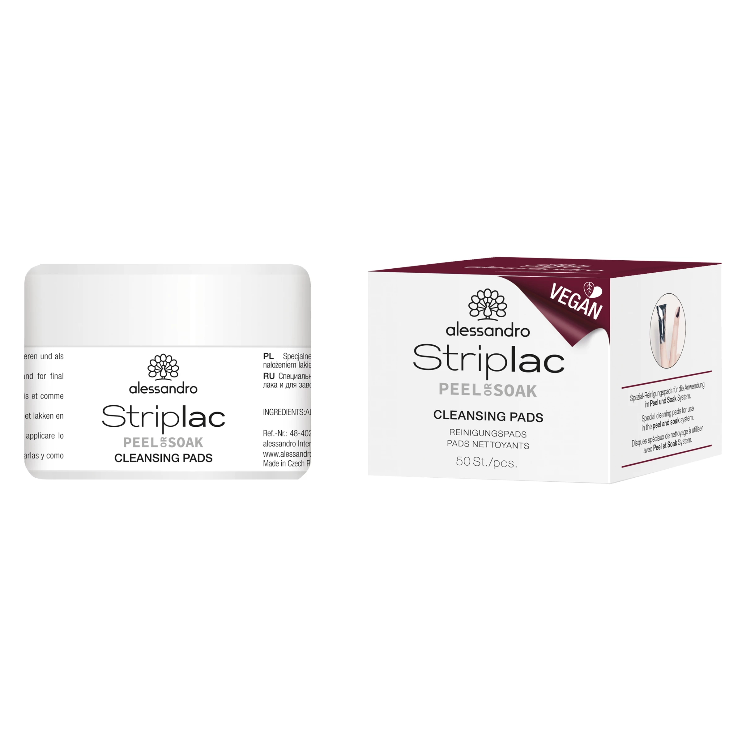Alessandro STRIPLAC PEEL OR SOAK STRIPLAC REINIGUNGSPADS - VEGAN â Bild 3
