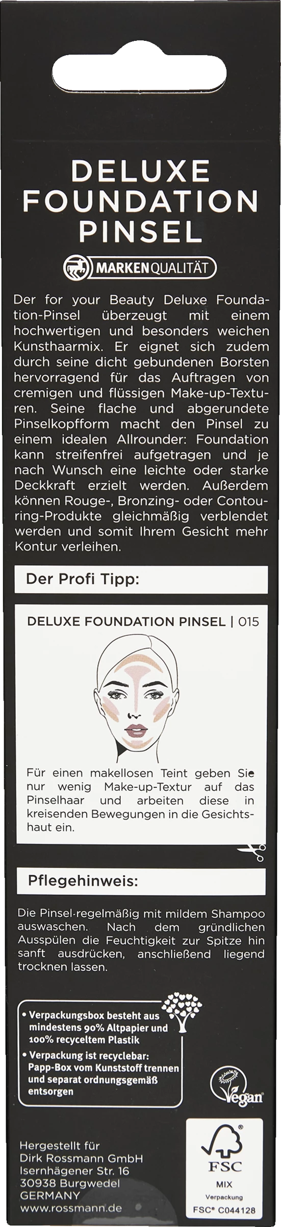 FOR YOUR Beauty Professional Deluxe Foundation-Pinsel 015 – Bild 2