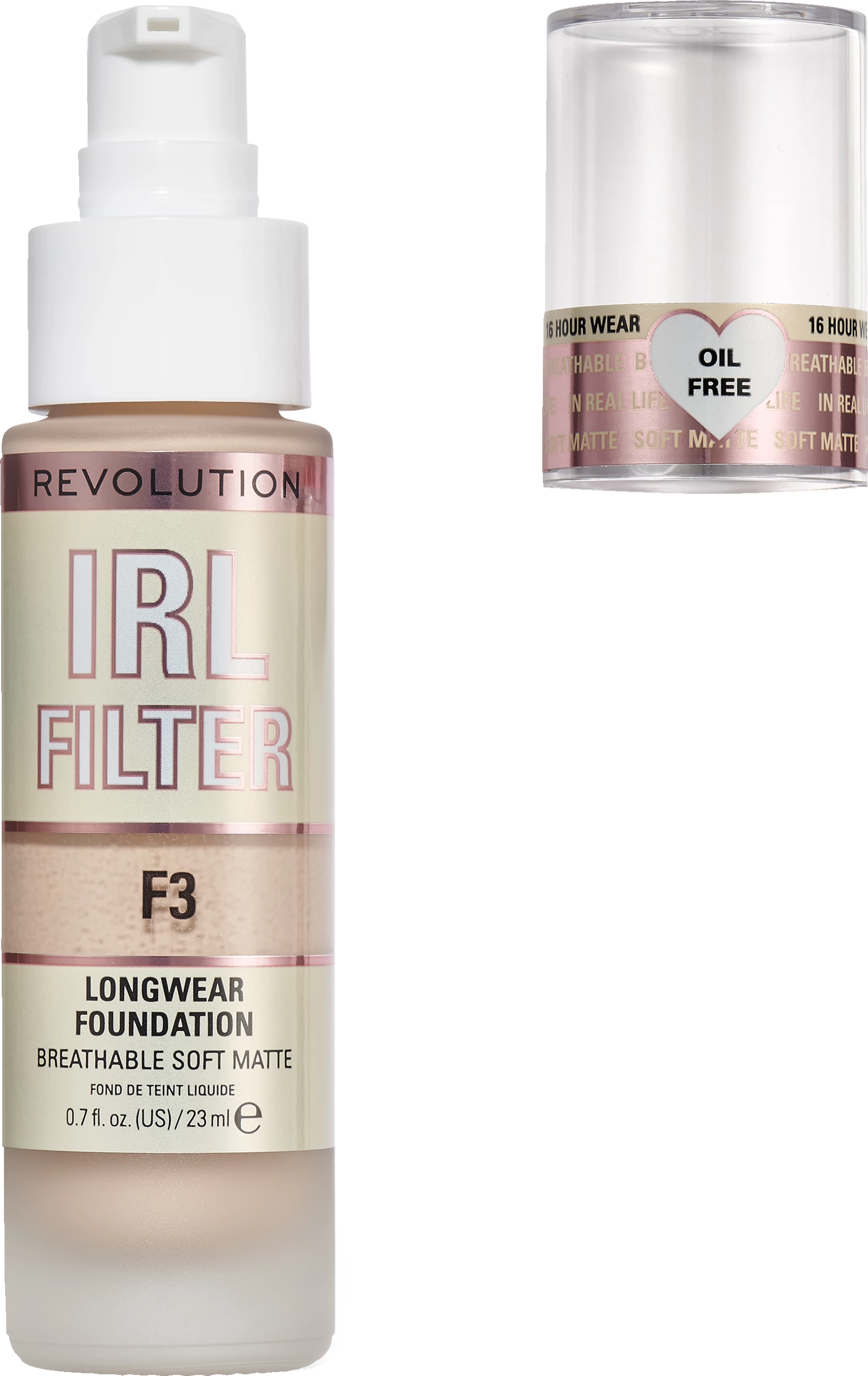 Revolution Makeup Revolution RL Filter Longwear Foundation F3 – Bild 2